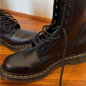 Dr. Martens Black Leather Combat Boots